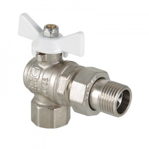 Кран шаровый с АМЕРИКАНКОЙ угловой d15 бабочка СТК