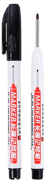 Маркер разметочный удл. 1x30мм черный DA-298 (ZP-308)