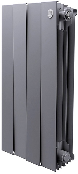 Радиатор биметаллический Royal Thermo "PIANOFORTE" Silver Satin" (серый)  500/100/4