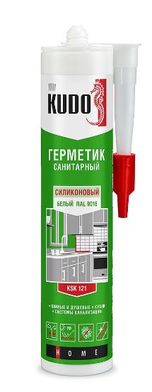 Герметик силикон. санитарный БЕЛЫЙ 280 мл KUDO KSK-121 (12шт)