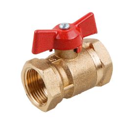 Кран шаровый газовый (ЦВЕТЛИТ) d15(1/2) в/в бабочка