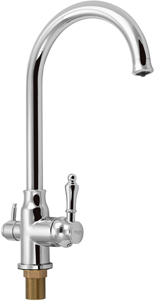 юСмеситель MAGNUS для кухни с изливом для чистой воды, C-образный излив ХРОМ (8243)