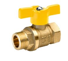 Кран шаровый газовый (БОЛОГОЕ) d15(1/2) в/н бабочка