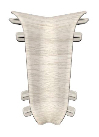 Угол внутренний Идеал Классик 55 мм Ясень Белый 252 (уп. - 20шт.)