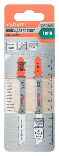 Пилки для лобзика Т101B Sturm! 5250609