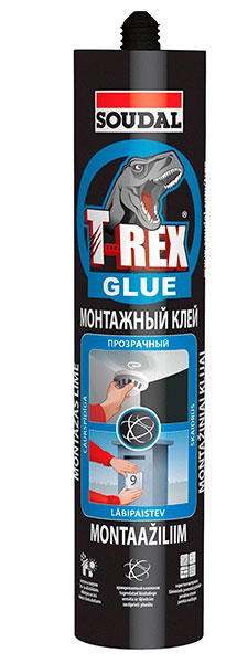 Клей монтаж Прозрачный 310мл T-REX Соудал