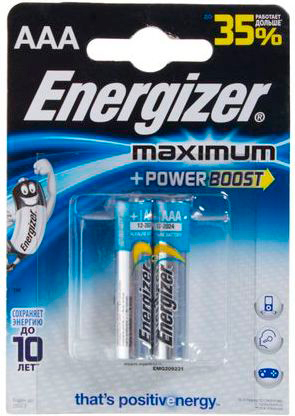 Элемент питания ENERGIZER Maximum AAA LR03 2шт*12