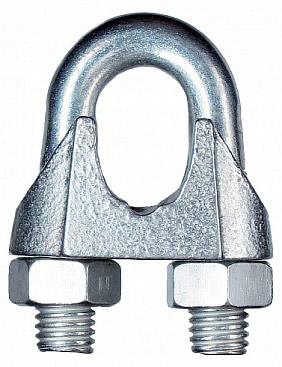 Зажим для стальных канатов М10 DIN741 оцинкованный (слон)