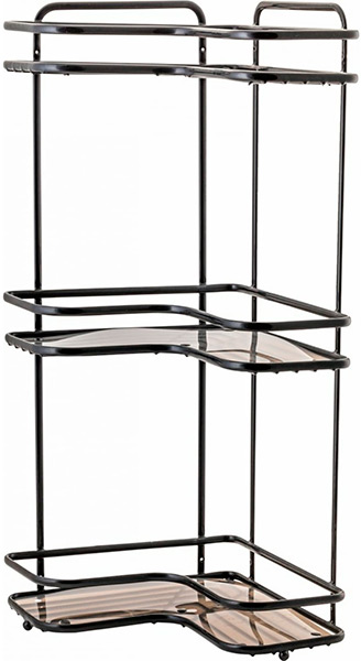 Полка ТЕРМО 3-х ярусная угловая 27*27*62 SWR-1004-03 BLK