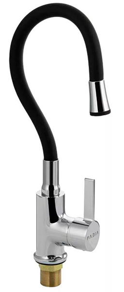 Смеситель FABIA для кухни с гибким изливом ЧЕРНЫЙ (9654)