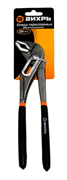 Клещи переставные 250мм кнопочные Вихрь 73/6/3/11