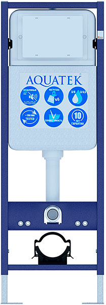 Инсталляция для унитаза AQUATEK STANDART37 +крепеж+кнопка (INS-0000017+KKI-0000016+KDI-0000009)