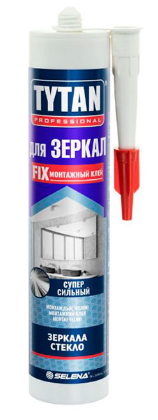 Клей №930  строительный для зеркал бежевый 380гр ТИТАН (23301)