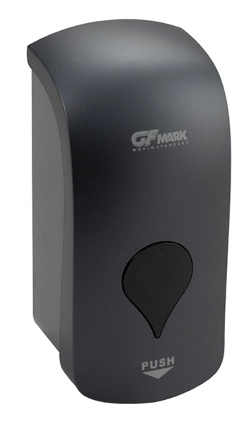 Дозатор для жидкого мыла 1000мл универсальный, пластиковый, с глазком, ГРАФИТ GFmark (636)