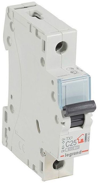 Выключатель автоматический LEGRAND TX3 1-пол. 25 А 6кА *404030*
