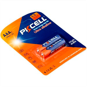 Эл. питания солевой PKCELL 1.5V ААА, 2 шт/бл