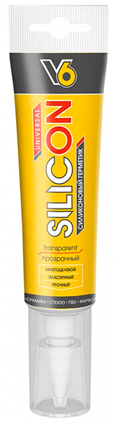 Силикон санитарный прозразный 80 мл V6