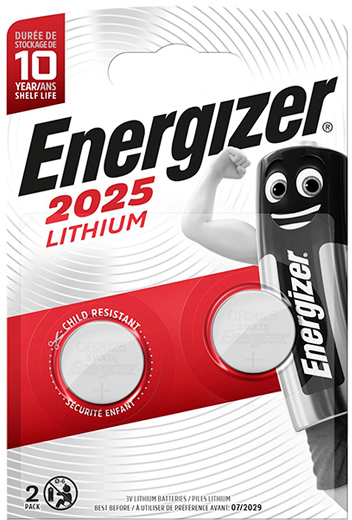 Элемент питания ENERGIZER mini Lithium CR2025 1шт*10