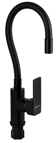 Смеситель FABIA для кухни ЧЕРНЫЙ с гибким изливом ЧЕРНЫЙ (9656)