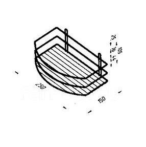 Полка прямая 1-яр.овал 2025 чёрный