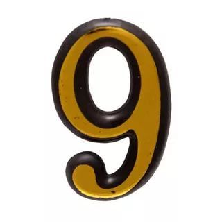 Цифра дверная Aллюр пластик (6-9) золото