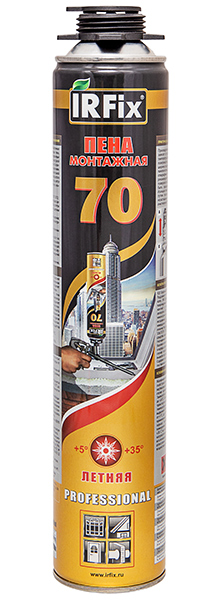 IRFIX Профессиональная монтажная пена 70л. лето (880мл) 1/16 / не заказывать