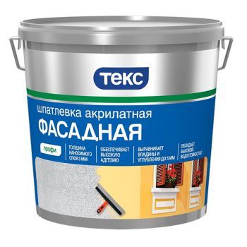 Шпатлевка ТЕКС фасад. акрил. 16кг / выведена с производства