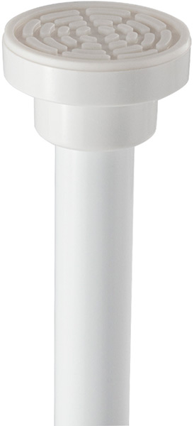 Карниз для ванны ПРЕМИУМ 130*240см без колец, алюминиевый с усиленным креплен БЕЛЫЙ (10012)