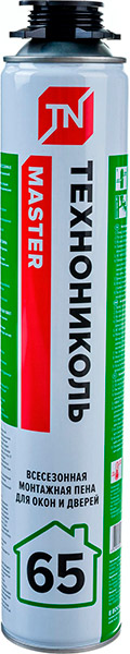 Пена монтажная всесезонная ТехноНиколь 800гр (12) MASTER 65 (под пистолет)