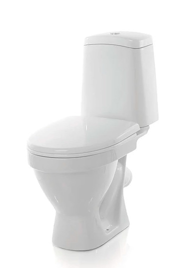 Унитаз (компакт) SANITA ЛАДА ЭКОНОМ арматура, сиденье белый (WC.CC/Lada/1-P/WHT.G/S1)