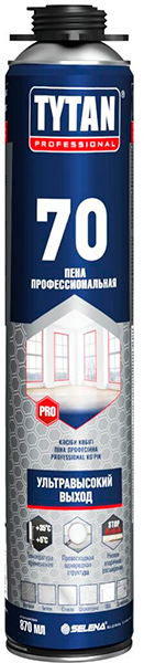 Пена монтажная профессиональная ТИТАН 70 870мл  62992 (12) / не заказывать