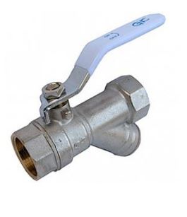 Кран шаровый с фильтром d20(3/4) рычаг СТК серия5000 (5020.09)
