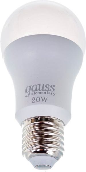 Лампа с/д Gauss Elementary A60 20W E27 6500K 