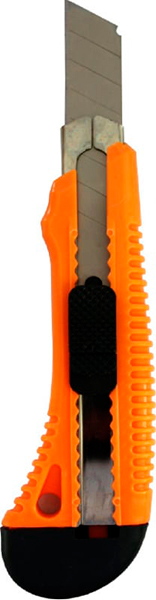 Нож технический 18мм, пластиковый корпус Вихрь 73/10/10/2