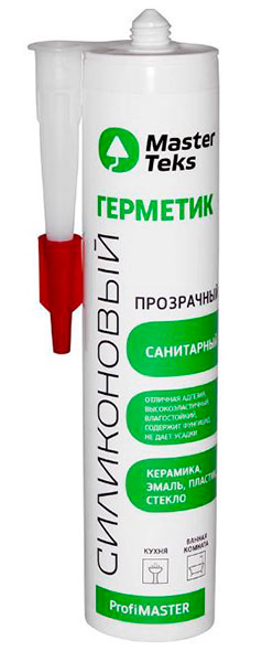 Герметик силиконовый санитарный MasterTeks PM 290мл белый