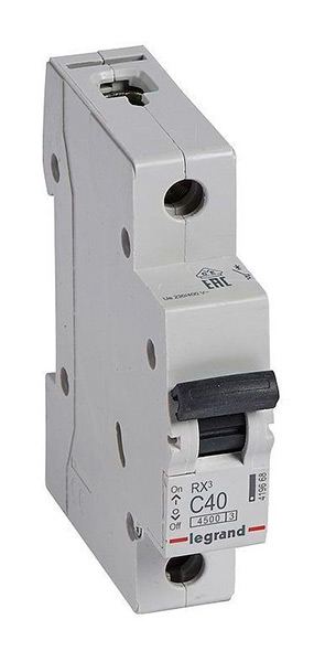 Выключатель автоматический LEGRAND RX3 1/40 C 4,5kA 419668