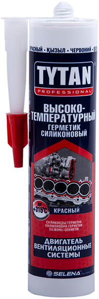 Герметик Tytan Professional высокотемпературный красный 280 мл (12шт) 59598