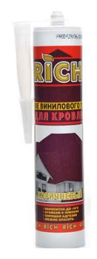 РИЧ Каучуковый герметик кровельный коричневый 280 мл (15)