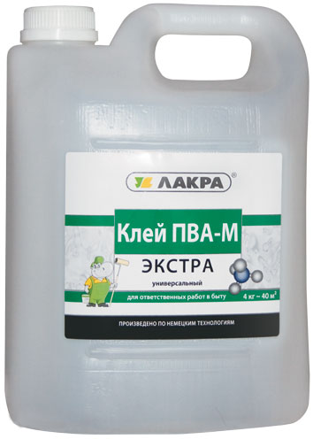 Клей ПВА Экстра универсальный 4кг