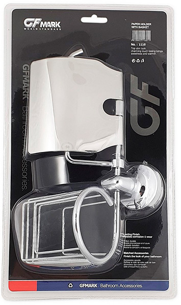 юДержатель GFmark д/туалет.бумаги +освежит.(самокл.или шуруп) 1116