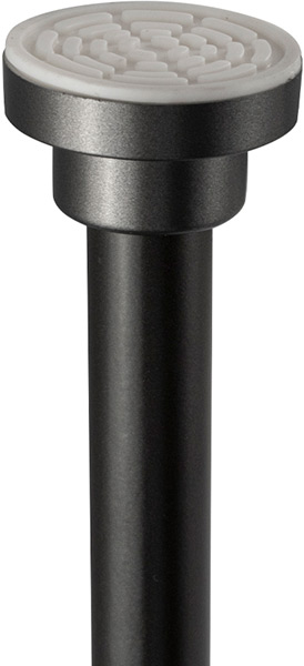 Карниз для ванны ПРЕМИУМ 130*240см без колец, из нерж.стали, с усиленным креплением ГРАФИТ (10014)