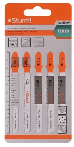 Пилки д/лобзика T101B 5шт Sturm 5250309