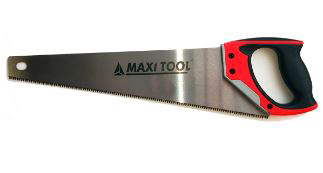 Ножовка по дереву 18395 L=450мм 2К рукоятка 3Dзаточка средний зуб 7TPI(1/48)MaxiTool															¶