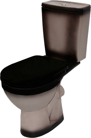 Унитаз (компакт) ROSA "РИО" горизонтальный выпуск, слив 3/6литров, сиденье полипропилен (ЧЕРНЫЙ)