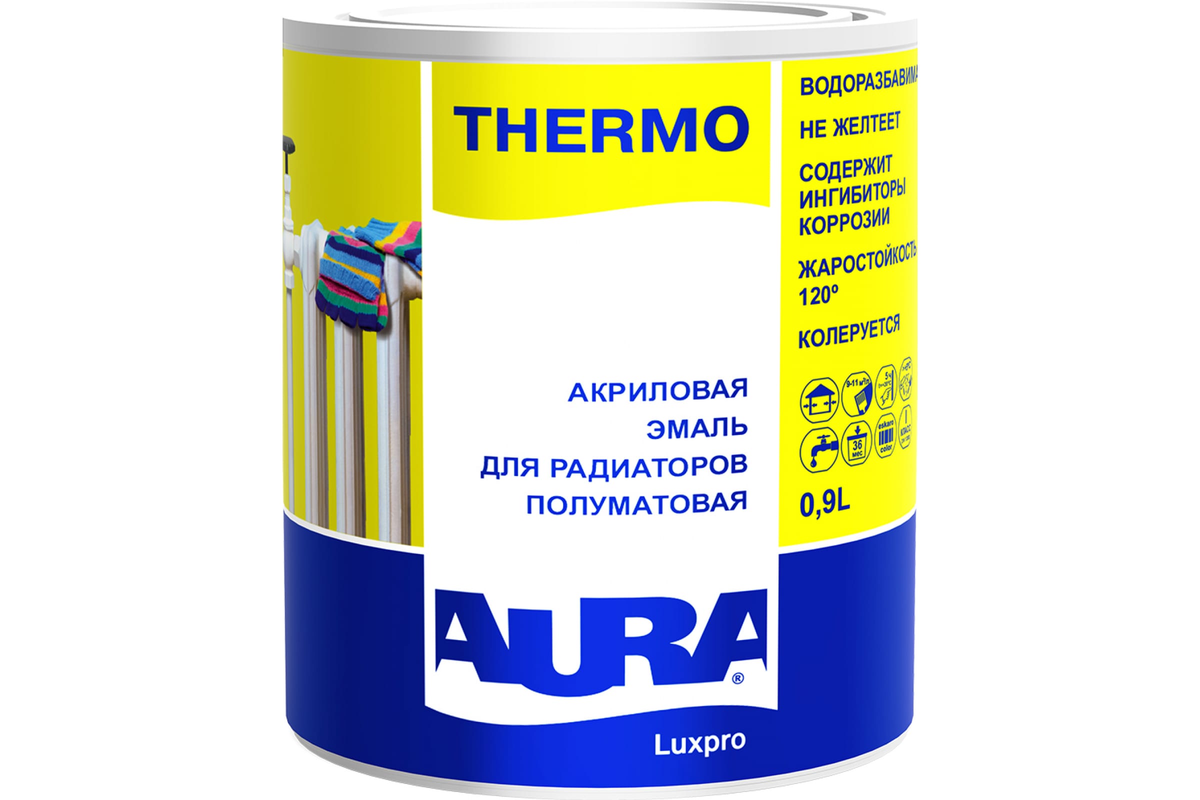 Эмаль Акриловая для радиаторов LUXPRO TERMO 0,9л AURA /не заказывать