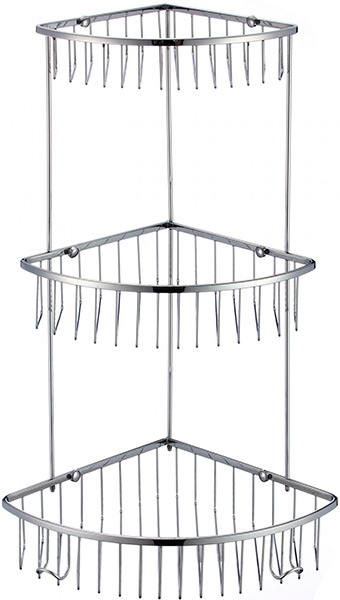 SWENSA Полка угловая 3-ярусная нерж.S-002514-3