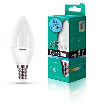 Лампа с/д CAMELION LED5-С35/845/E14 220V 5W