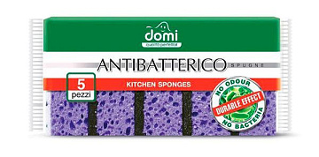 Набор губок DOMI д/кухни Antibatterico 5шт.0464