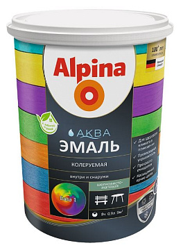 Alpina Эмаль Белорусская акриловая  шелк-мат. База 1, 0,9 л/ снято с производства