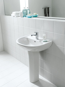 Раковина с пьедесталом IDEAL STANDART ЭКО 60х48см белый (W424001   W306201)